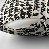 Triangle Shibori Black Off-White Throw Pillow Cover INDAH