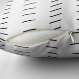 Minimalist Black White Farmhouse Throw Pillow Cover CASABLANCA