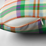 Colourful Tartan Checkered Farmhouse Throw Pillow Cover ANISA