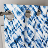 Shibori Indigo Blue Tie-Dye Minimalist Blackout Window Curtain SIDRA