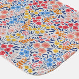 Multicolor Tiny Wild Flowers Botanical Floral Bath Mat LALITA