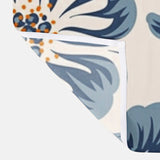 Retro Classic Navy Blue Botanical Floral Farmhouse Shower Curtain PEONY