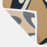 Retro Daisies Floral Beige White Black Shower Curtain DAISY