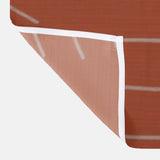 Minimalist Terracotta Rust Burnt Orange Ivory Farmhouse Shower Curtain NIAMEY