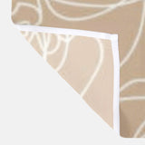 Abstract Woman Faces Dusty Pink Line Art Boho Shower Curtain ARTSY