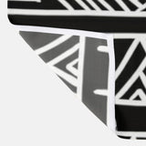 African Mudcloth Black White Ethnic Shower Curtain TARAJI