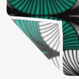 African Kitenge Navy Blue Green Ethnic Shower Curtain HADIZA