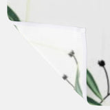 Pastel Tiny Wild Flowers Grasses White Botanical Floral Shower Curtain INES