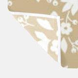 Tiny Flowers Beige White Floral Farmhouse Shower Curtain FLEURETTE