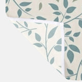 Olive Green Light Blue Branch Botanical Farmhouse Shower Curtain ILA
