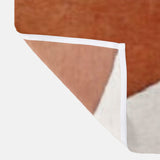 Abstract Art Terracotta Orange Ivory Beige Boho Shower Curtain ADELE