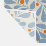 Light Blue Orange Branch Botanical Farmhouse Shower Curtain KEAVA