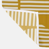 Mid Century Modern Minimalist Geometric Mustard Yellow Shower Curtain ASMUND