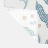 Floral Leafy Olive Branch Scandinavian Light Blue Shower Curtain MAJA