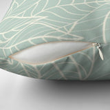 Mint Green Leaves Botanical Throw Pillow Cover BETTY