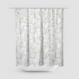 Eucaliptus, Fir Tree Branches And Mistletoe Christmas Floral Watercolor Shower Curtain KERENSA