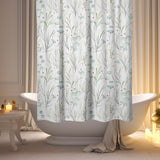 Eucaliptus, Fir Tree Branches And Mistletoe Christmas Floral Watercolor Shower Curtain KERENSA