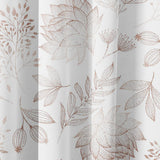 Rose Gold Floral Blossom Branches White Christmas Blackout Window Curtain BIANCA