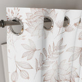 Rose Gold Floral Blossom Branches White Christmas Blackout Window Curtain BIANCA