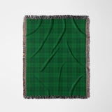 Christmas Decorative Green Tartan Cotton Woven Throw Blanket SCOTTISH