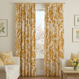Wild Flowers Field Botanical Mustard Yellow Blackout Window Curtain CALLA