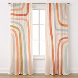 Abstract Art Watercolor Pale Pink Pastel Blackout Window Curtains CANDY - 2 Panels