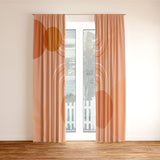 Mid Century Modern Salmon Pink Blackout Window Curtains CLARA - 2 Panels - Nursery Curtains