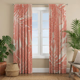 Tropical Pink Banana Leaf Blackout Window Curtains CONNIE - 2 Panels