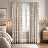 Minimal Scandinavian Abstract Beige Geometric Blackout Window Curtain DANA