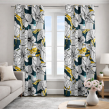 Modern Abstract Botanical Flowers Tropical Blackout Window Curtain DAPHNE