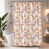 Abstract Minimalist Flowers Pastel Botanical Floral Shower Curtain ELVA