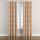 Geometric Abstract Shapes Pastel Melon Pink Blackout Window Curtains MELORA