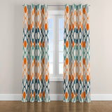 Abstract Geometric Mid Century Modern Retro Blackout Window Curtains VESPERA