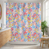 Multicolor Tiny Wild Flowers Botanical Floral Shower Curtain LALITA