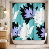 Laurel Tree Botanical Teal Blue Shower Curtain LAUREL