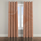 Mid Century Modern Rainbow Earthy Terracotta Boho Blackout Window Curtains MAYE - 2 Panels