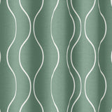 Abstract Modern Geometric Minimalist Green Semi Sheer Window Curtain VERDE