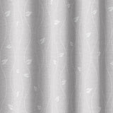 Abstract Modern Minimalist Thin Leaves Grey Semi Sheer Window Curtain ADLEY