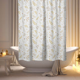 Christmas Gold Branches White Elegant Shower Curtain CAROL