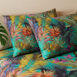 Tropical Forest Teal Green Cotton Duvet Cover Set AMAZON