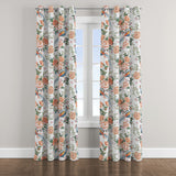 Diamond Pheasant Birds & Flowers Peony Daisies Floral Blackout Window Curtain AMELIA