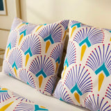 Mediterranean Floral Tiles Art Deco Cotton Duvet Cover Set ISADORA