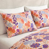 Abstract OrganiC Floral Cotton Duvet Cover Set AZALEA