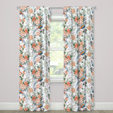 Diamond Pheasant Birds & Flowers Peony Daisies Floral Blackout Window Curtain AMELIA