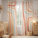 Abstract Art Watercolor Pale Pink Pastel Blackout Window Curtains CANDY - 2 Panels