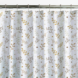 Christmas Gold Branches White Elegant Shower Curtain CAROL