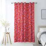 Abstract Botanic Pink Red Maximalist Dopamine Decor Aesthetic Window Curtains ROSANOVA