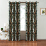 Enchanted Dark Vintage Flowers Birds Botanic Retro Blackout Window Curtain AVELINE