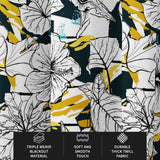 Modern Abstract Botanical Tropical Floral Blackout Window Curtain DAPHNE