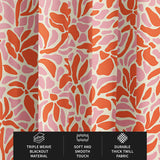 Naive Art Abstract Floral Orange Pink Maximalist Aesthetic Blackout Window Curtains JOYETTE